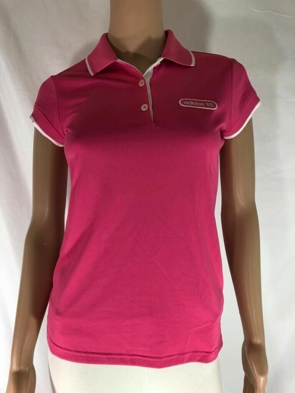 Adidas Performance Women’s Top Polo Golf Shirt Fuchsia Buttons Size XS